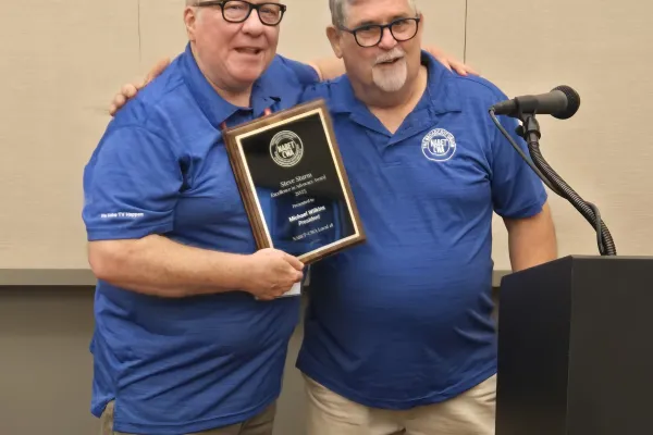 Mike Wilkins on left