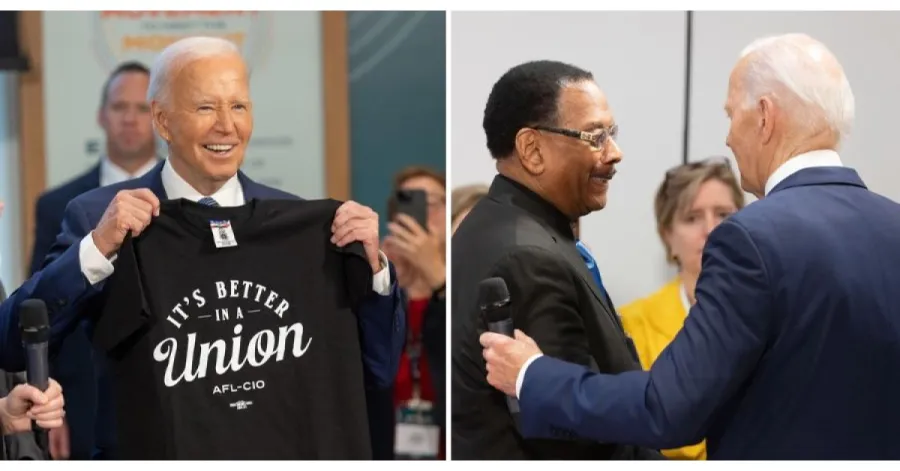 Biden at AFL-CIO with Claude