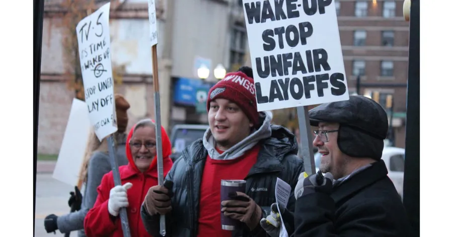 NABET-CWA Hosts Pickets in Protest of Layoffs