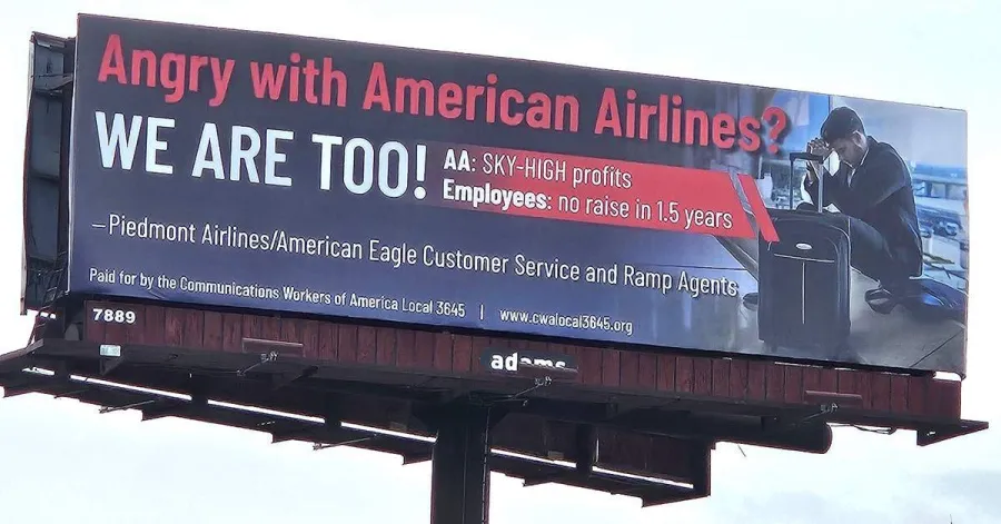 Piedmont Billboard from CWA Local 3645
