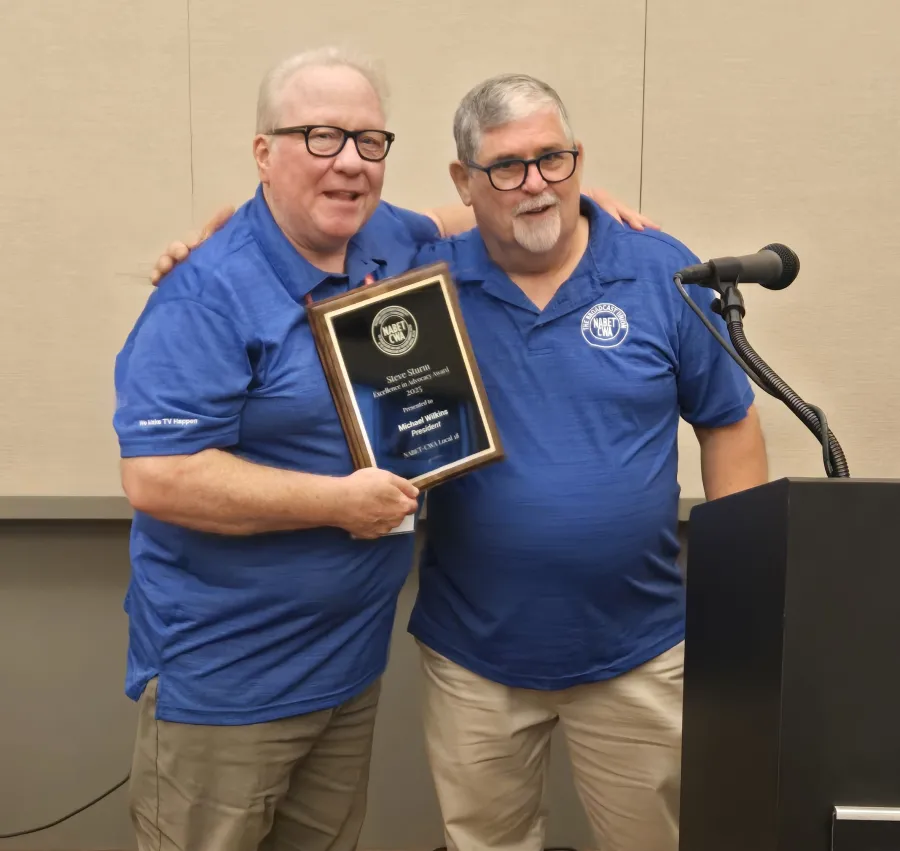 Mike Wilkins on left